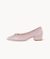 Taro Roll Air-touch Foam Round-toe pink Ballet Shoes with bow