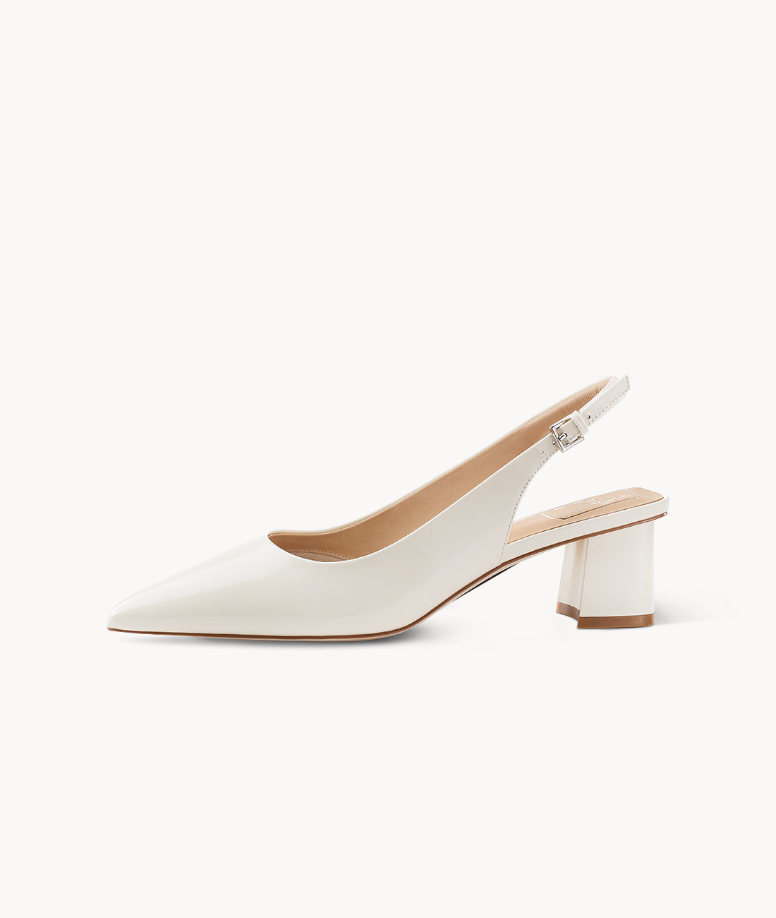 AIR-TOUCH FOAM 5CM White Slingbacks - Snowberry 7or9