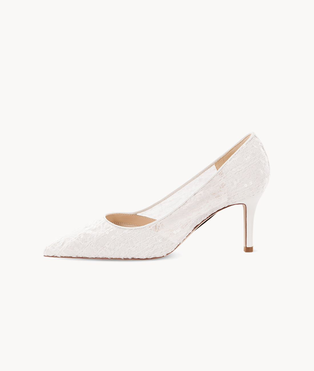 AIR-TOUCH FOAM 7CM White See-Through Pumps HEELS -Snowflake Pumps 7or9