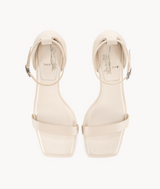 7or9 Peach Pudding 2.0 Comfort Sofas Shoe Bed Lambskin Upper Almond Sandals for Women with 50mm/2