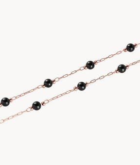 7or9 DIY Acessories for Shoes Black Bead Swing Chain Made of Copper&Glass bead for Slingbacks, Pumps