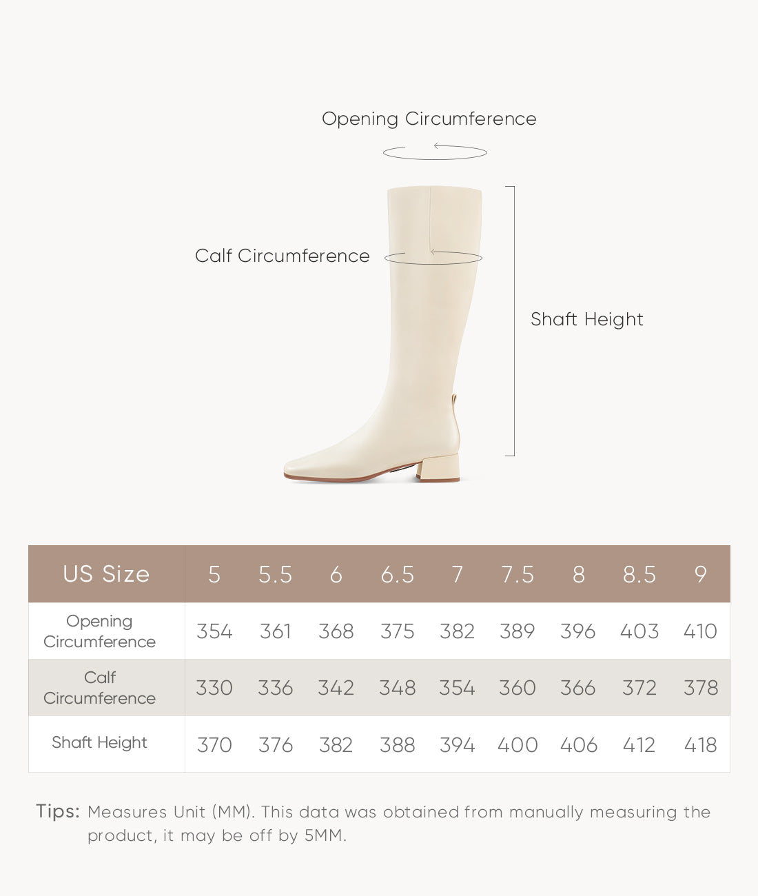 7or9 - Creamy Soup Warmtech Boot (Knee-High Boot) - Warmtech Boots