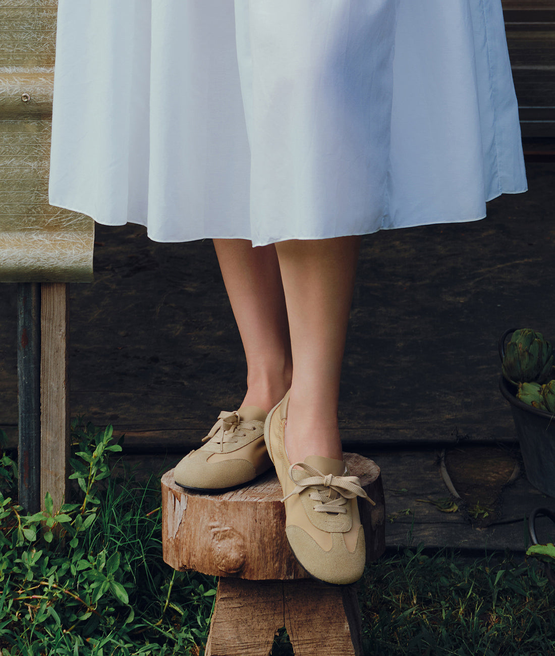 Almond Marshmallow Sneaker