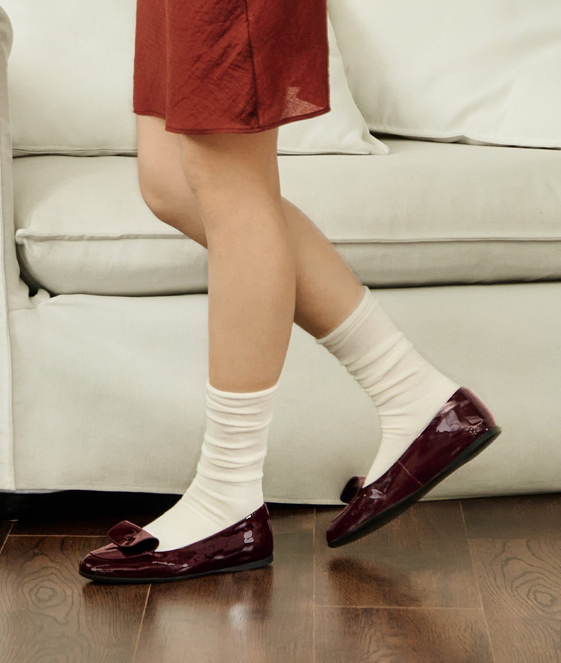 Red Bean Bun Flat - Final Sale