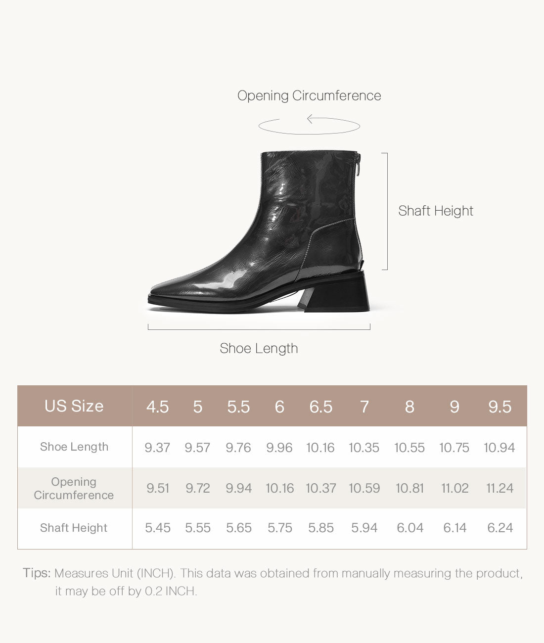 7or9 - Black Coffee Brownie Air-touch Foam Boot - Air-touch Foam Boots
