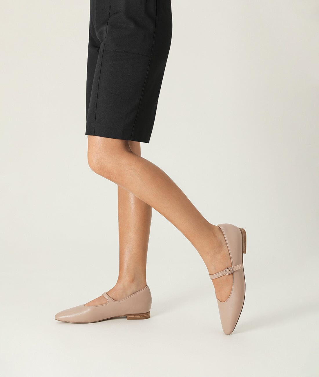 Nude close toed pinted toe Mary Jane