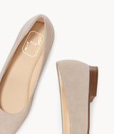 Almond close toed square toe flats