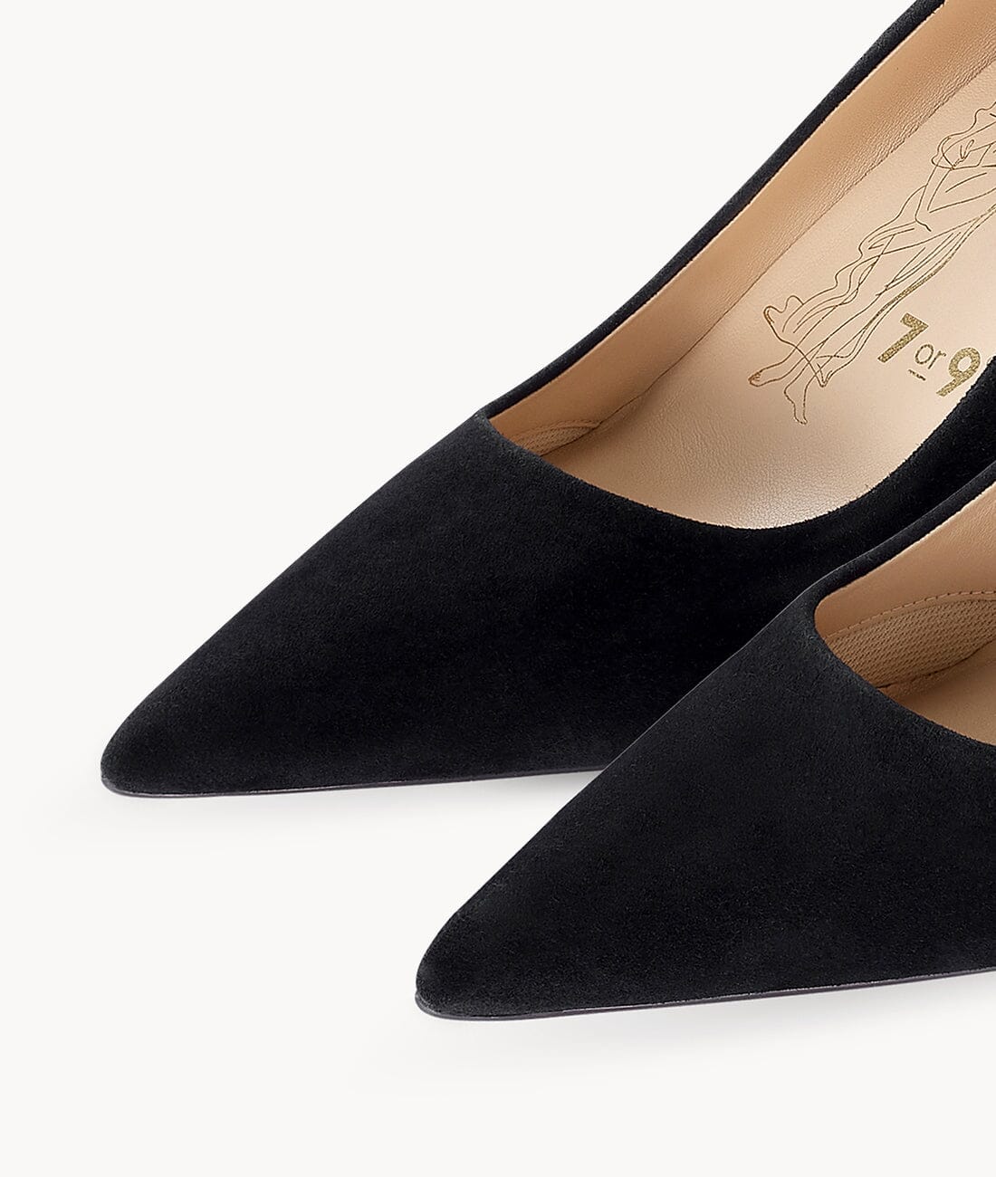 AIR-TOUCH FOAM 7CM BLACK WORK HEELS - Truffle (Wide last) Pumps 7or9