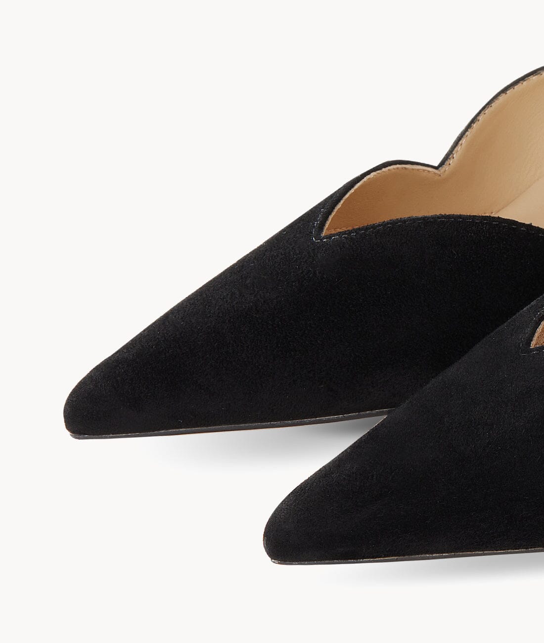 Black Suede close toed pointed toe heels