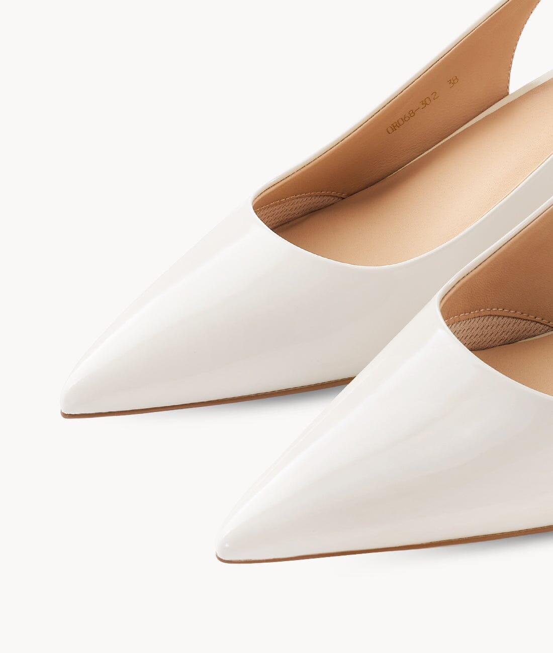 AIR-TOUCH FOAM 5CM White Slingbacks - Snowberry 7or9