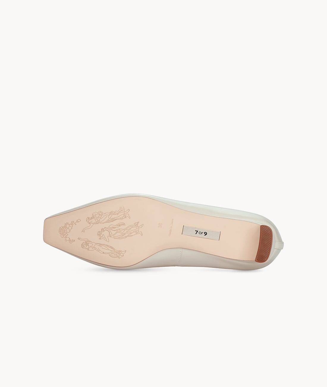 White close toed square toe loafers