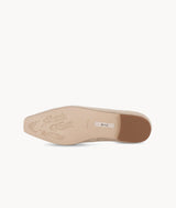 Almond close toed square toe flats