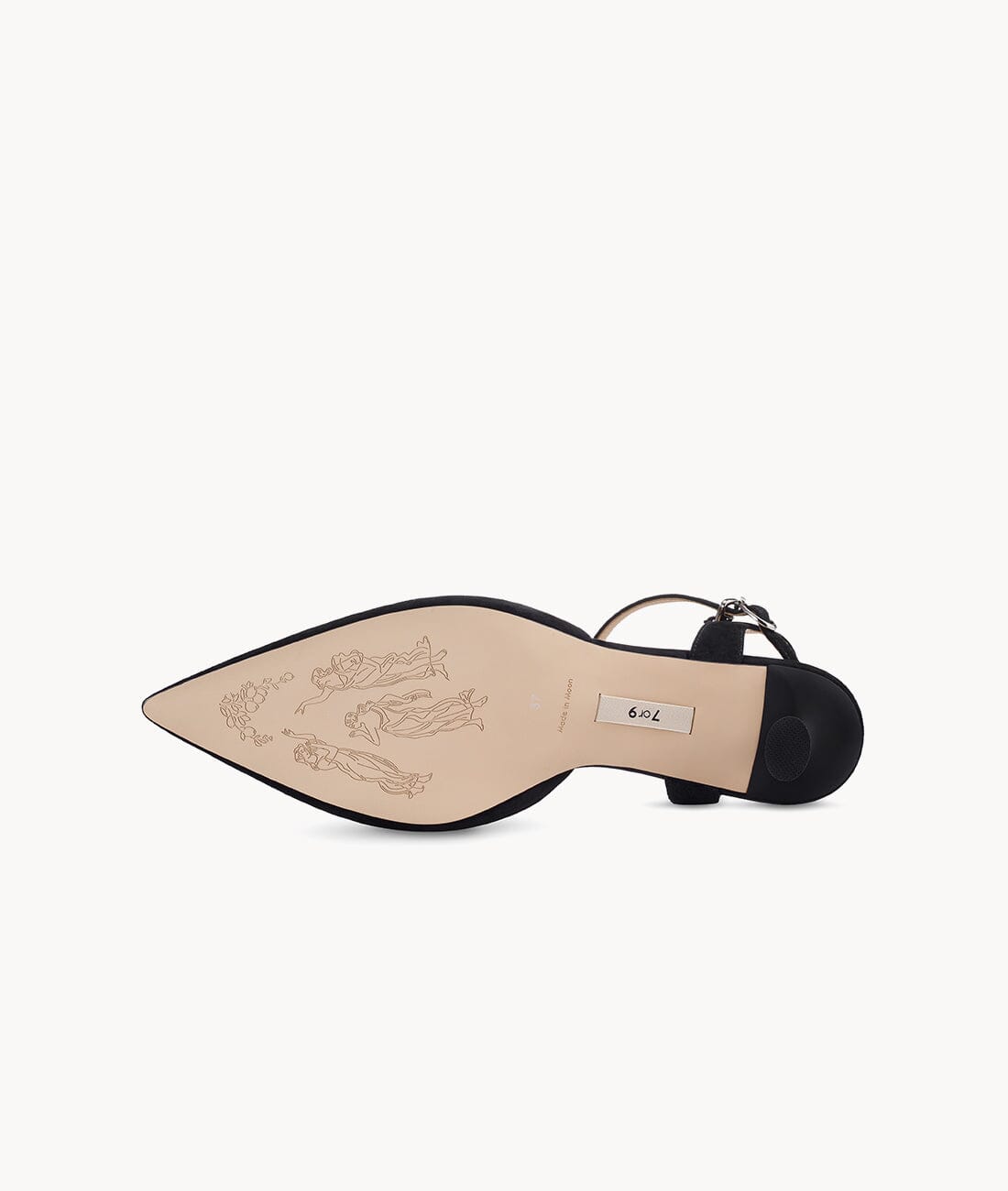 7or9 - Black Crepe Myrtle Slingback - Slingbacks
