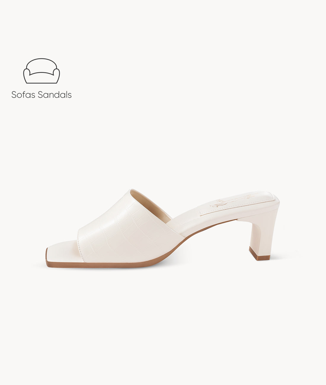 7or9 5cm white classic Sofas slides - Snow Mountain Sandals 7or9