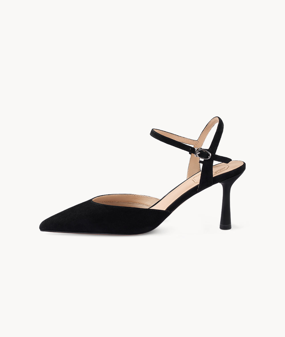 Innocente Slingback Suede Goatskin Black