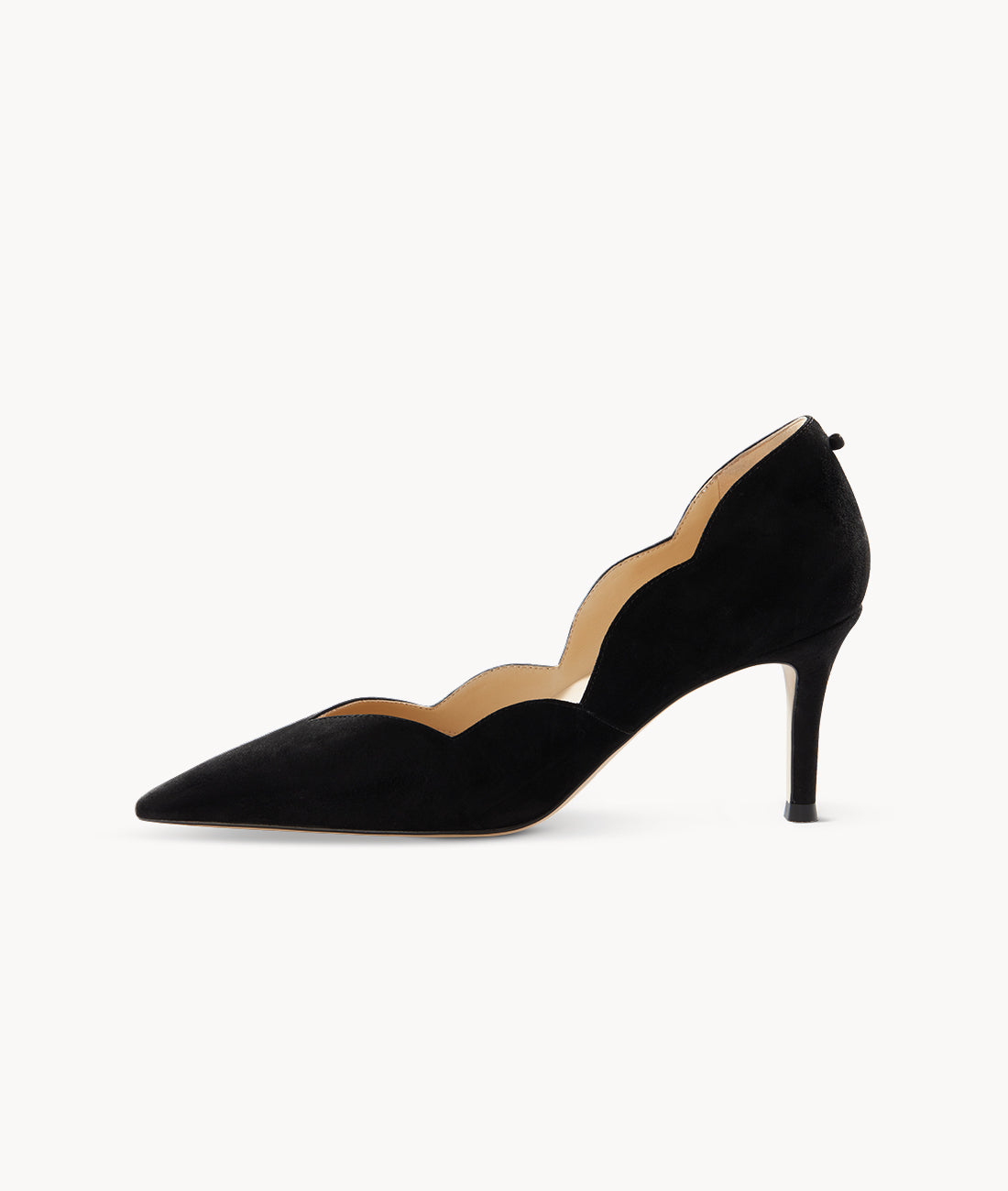 Black Suede close toed pointed toe heels