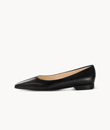 Black close toed pointed toe flats