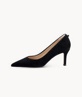 Air-touch Foam Pumps | Black Suede Truffle Pumps with Stiletto Heel ...