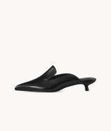 7or9 Black Label Series  High-end Comfortable Black Calfskin  Leather Heels for Women 35 mm/1.38