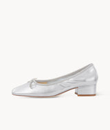 Silver Roll Ballet Pump