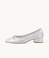 Silver Roll Ballet Pump