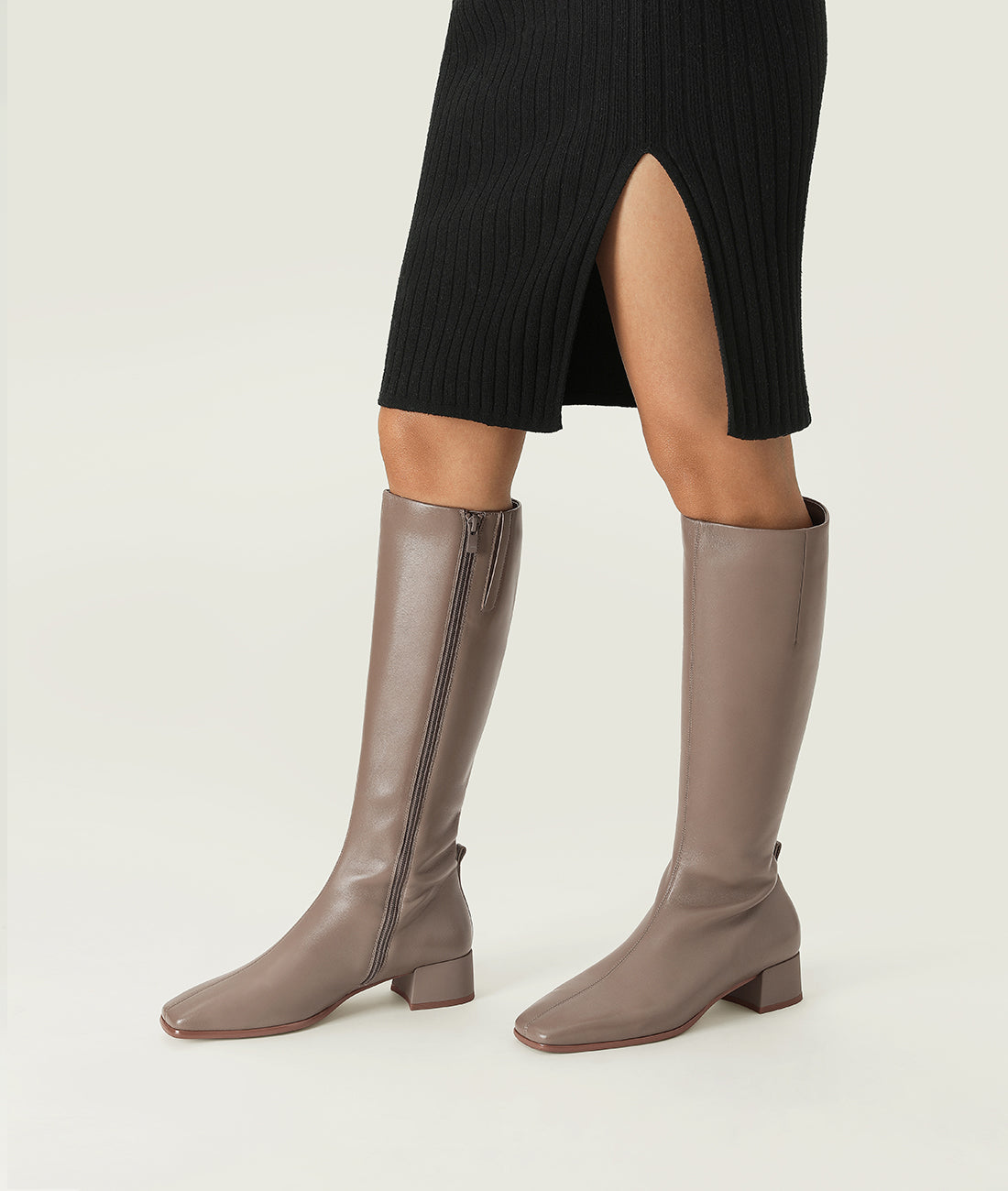 7or9 - Milk Coffee (Knee-High Boot) - Warmtech Boots