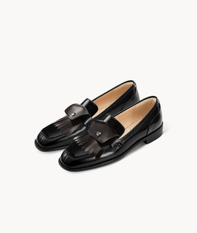 Brown Concealed Tassel Buckle for loafers
