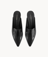 7or9 Black Label Series  High-end Comfortable Black Calfskin  Leather Heels for Women 35 mm/1.38