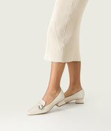 Creamy White Sheepskin pumps