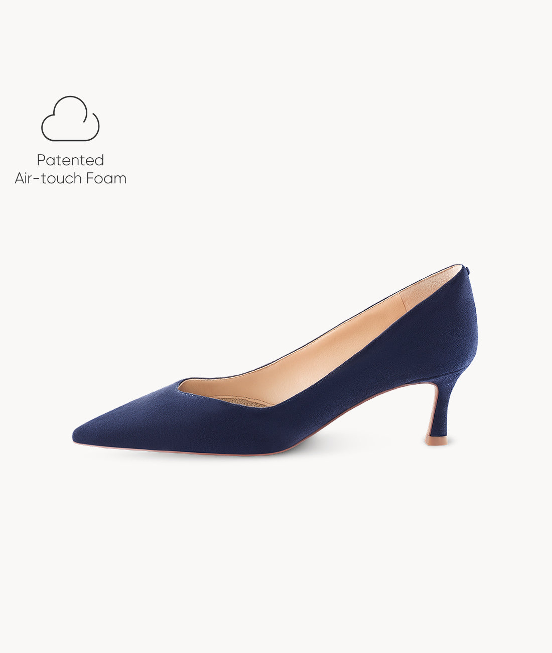 Colorful Navy Blue Pointed Toe Ballerinas – Vinci Shoes