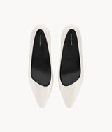 Mist black label series creamy white Luxury pump with 70mm Spool Heel