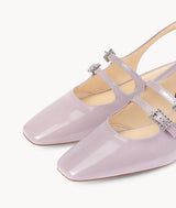 Bauhinia Mary Jane-Square-toe pink Slingback Flat with 25mm heel