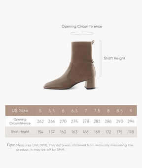 Oatmeal ankle heeled boots
