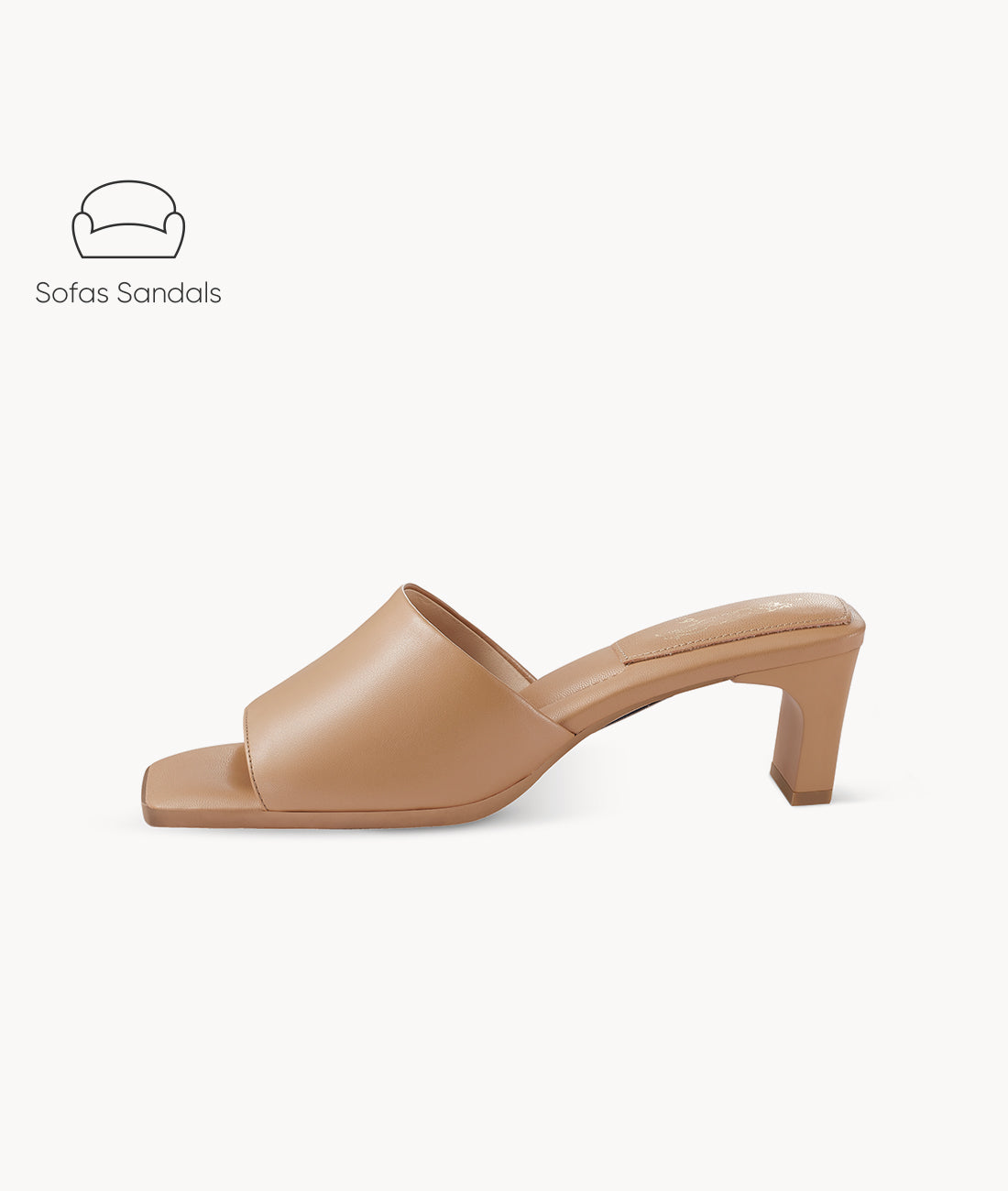7or9 5cm Brown classic Sofas slides- Bagel Sandals 7or9