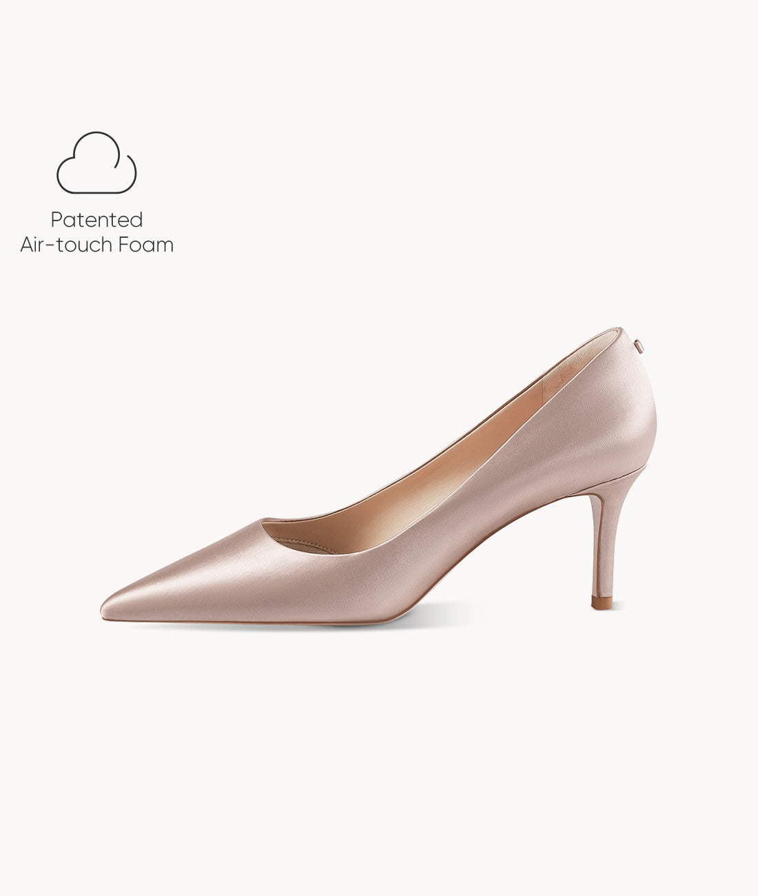 Pink close toed pointed toe heels