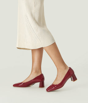 Red marry jane shoes