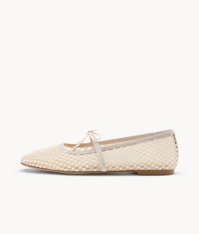 Pearl Tulle Flat