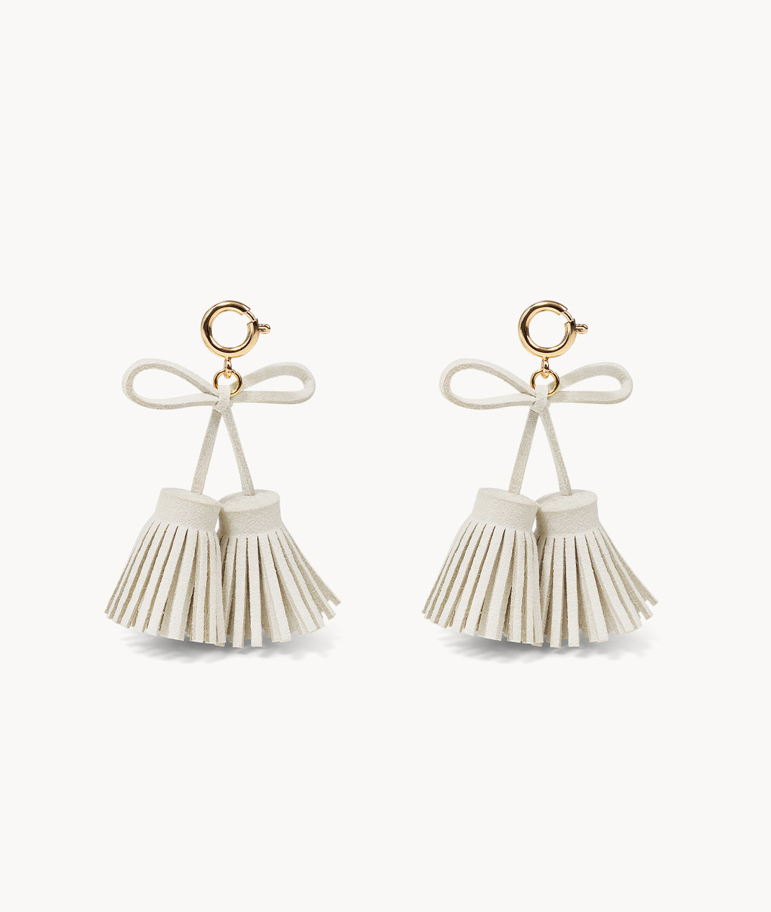 7or9 - Spring-Lock Tassel Bow - Ivory - Buckle