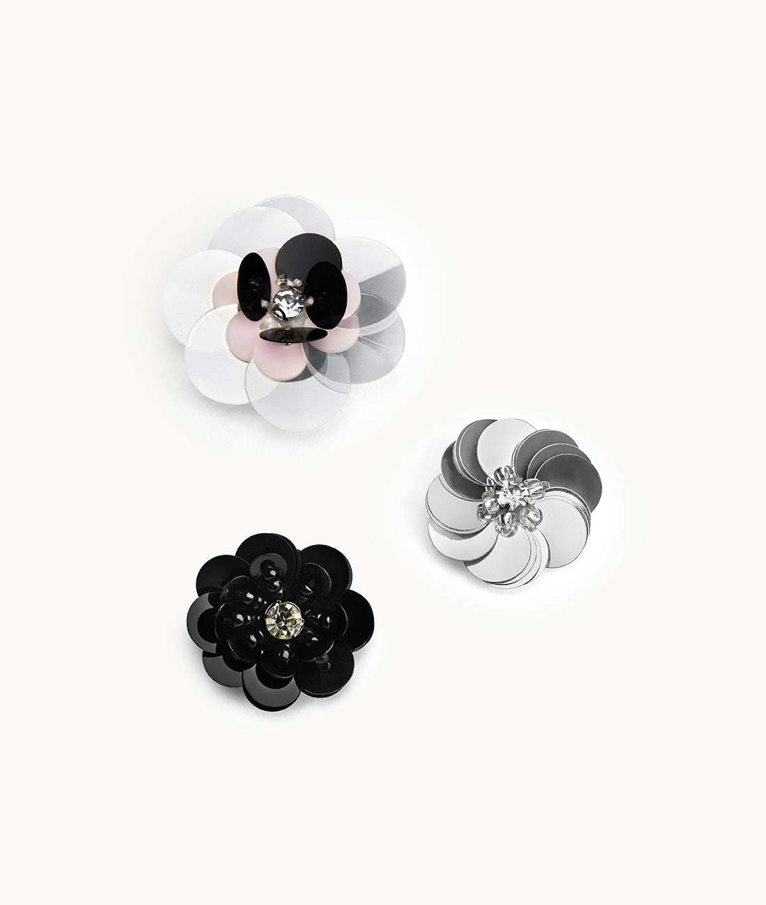 Sequin Flower Buckle - Blue