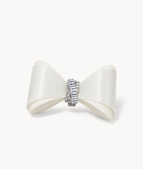 Silk Bow Buckle - White