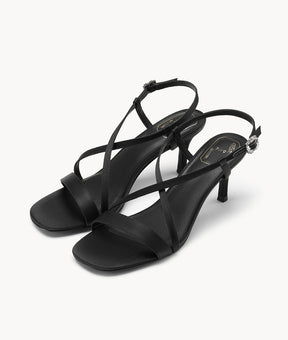 Black Velvet Sandal