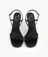 Black Velvet Sandal