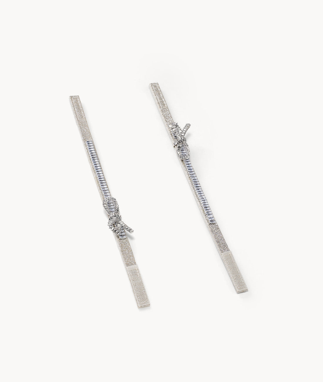 Square-Cut Crystal Bow Belt