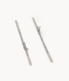 Square-Cut Crystal Bow Belt