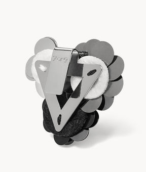 Sequin Flower Buckle - Black