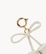 Spring-Lock Tassel Bow - Ivory