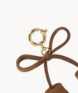 Spring-Lock Tassel Bow - Brown