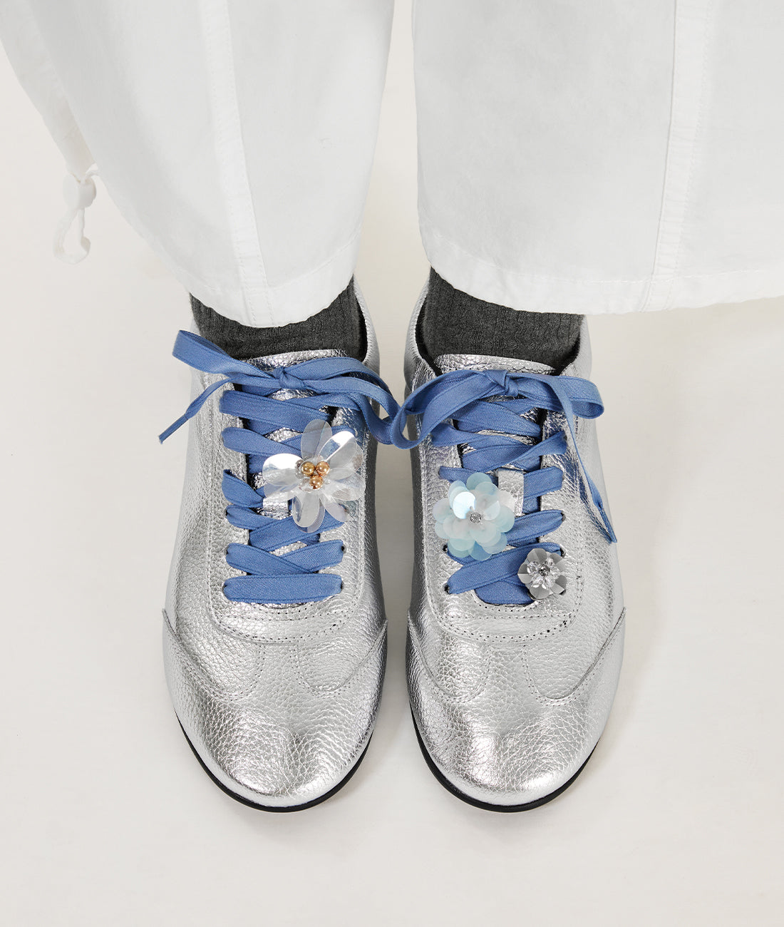 Sequin Flower Buckle - Blue