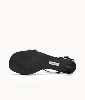 Black Velvet Sandal