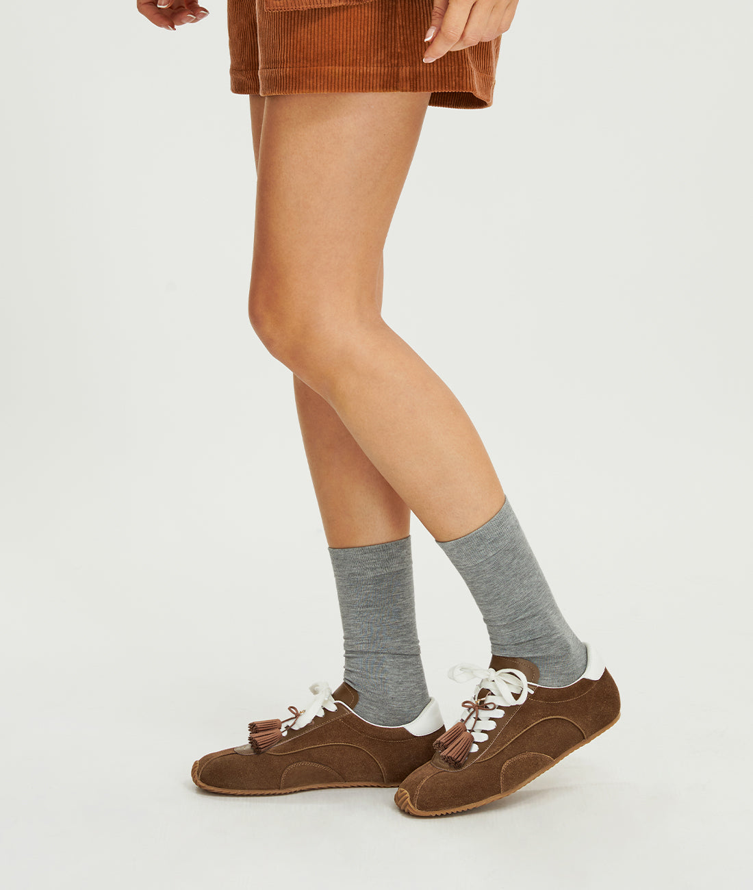 7or9 - Spring-Lock Tassel Bow - Brown - Buckle